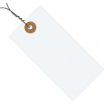 White Tyvek® Pre-wired Shipping Tags #8 - 6 1/4 x 3 1/8