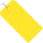 Yellow Pre-wired Shipping Tags #8 - 6 1/4 x 3 1/8
