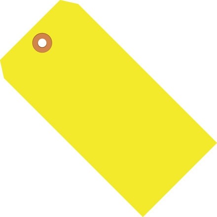 Fluorescent Yellow Shipping Tags #8 - 6 1/4 x 3 1/8"