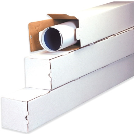 3x30 White mailing tubes ,White cardboard tubes,White shipping tube,Riverside  Paper Co