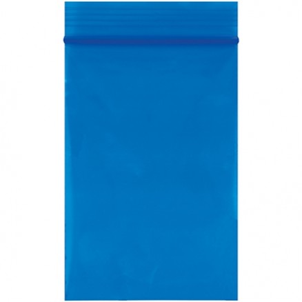 Reclosable Poly Bags, 2 x 3", 2 Mil, Blue