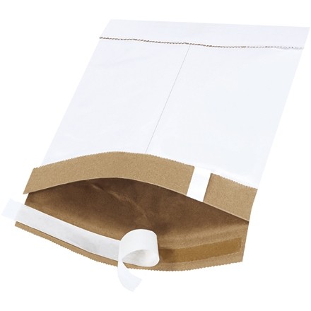 Enveloppes matelassées autocollantes blanches TPC, n ° 0, 6 x 10 po