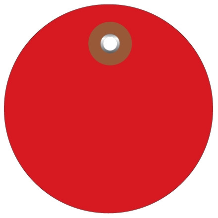 Étiquettes en plastique - 2 "cercle, rouge