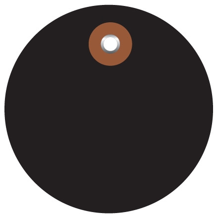 Étiquettes en plastique - cercle de 3 ", noir