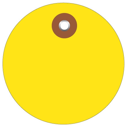 Étiquettes en plastique - cercle de 2 ", jaune