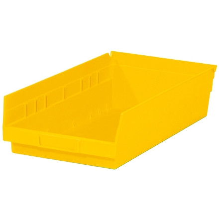 Casiers à tablettes en plastique, jaune, 17 7/8 x 11 1/8 x 4 "
