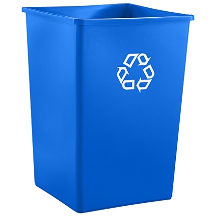 Contenant de recyclage Rubbermaid® Square - 35 gallons, bleu