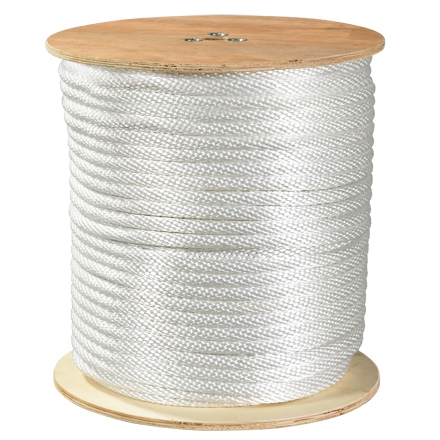 Katzco Nylon Rope Twisted Solid Braided - 1 Roll of 3/8 inch x 50 Feet Rope - for Camping, Sports and Outdoors, Construction, Moving, Furniture